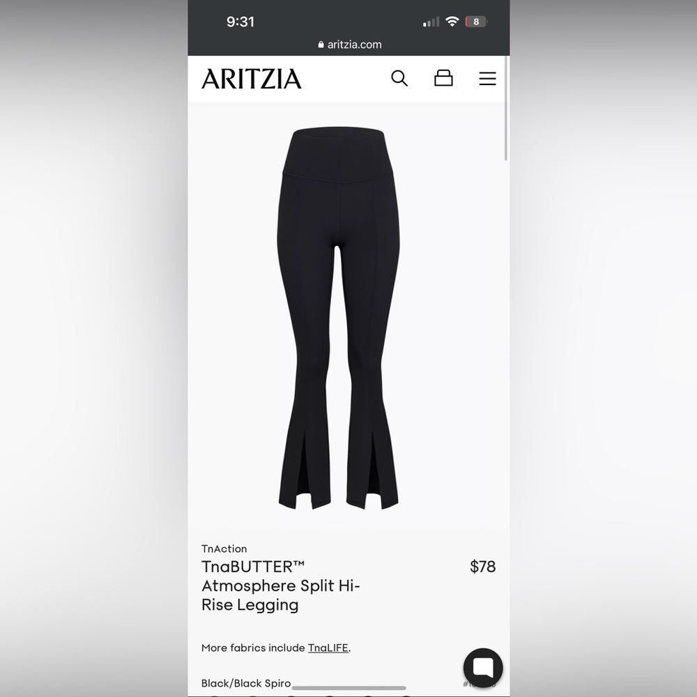 TnaBUTTER™ Atmosphere Split Hi-Rise Legging/xs